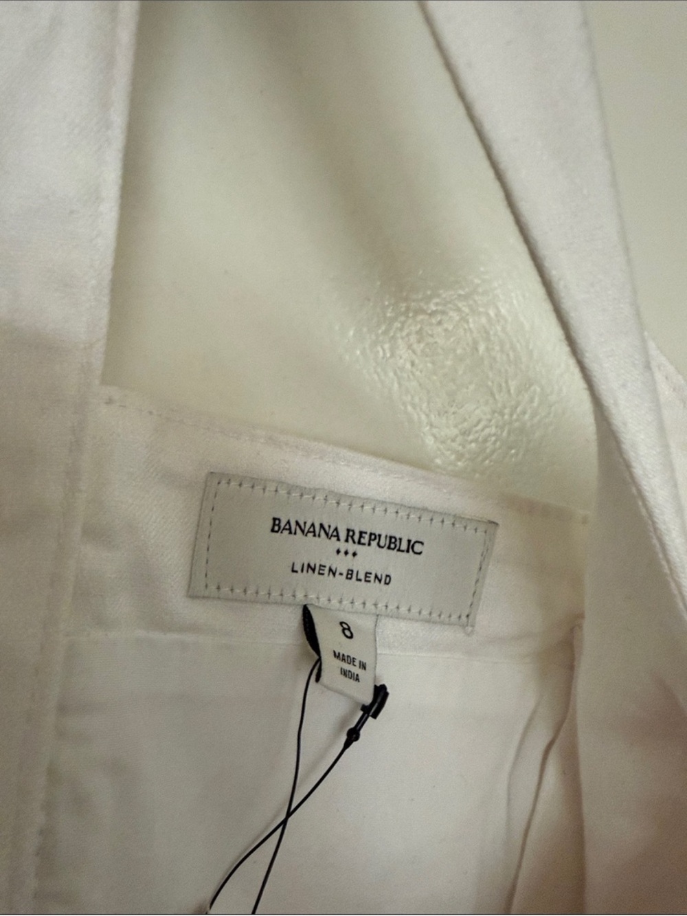 Banana Republic White Linen Square Neck Crop Top Tank Blouse 8 - Picture 3 of 5